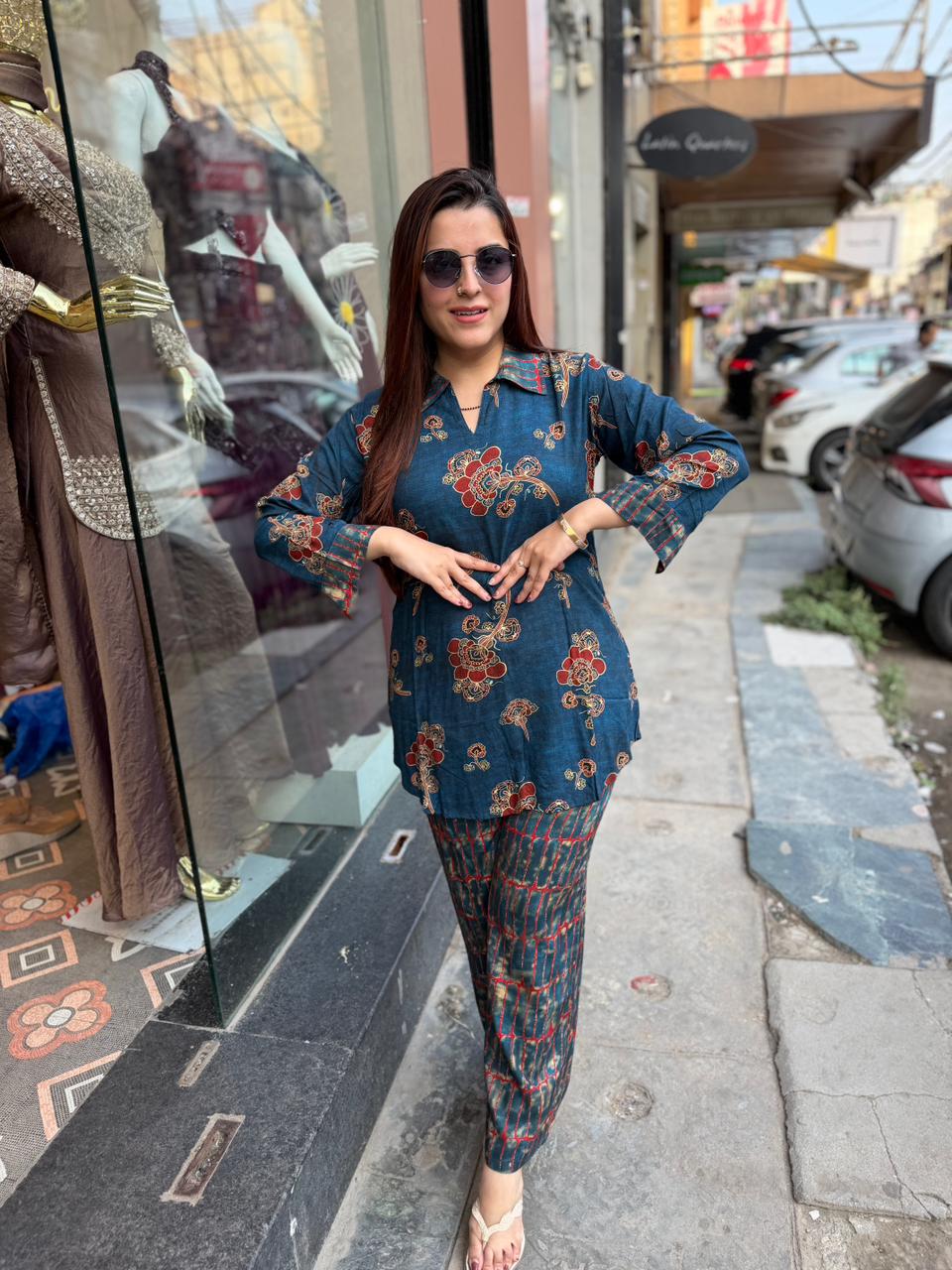 Indigo Printed Co-Ord Set