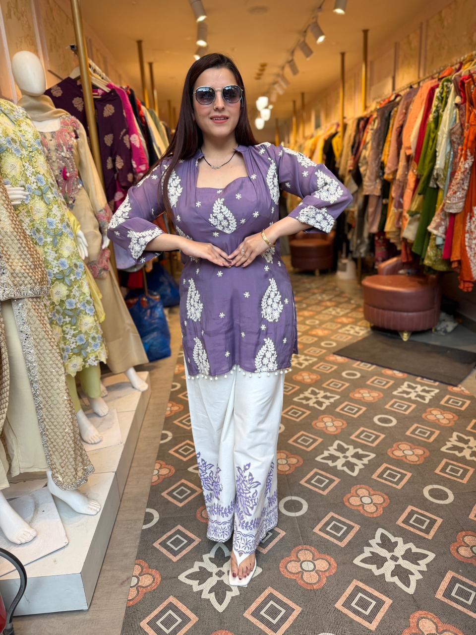 Lave Grace Embroidered Three-Piece Set