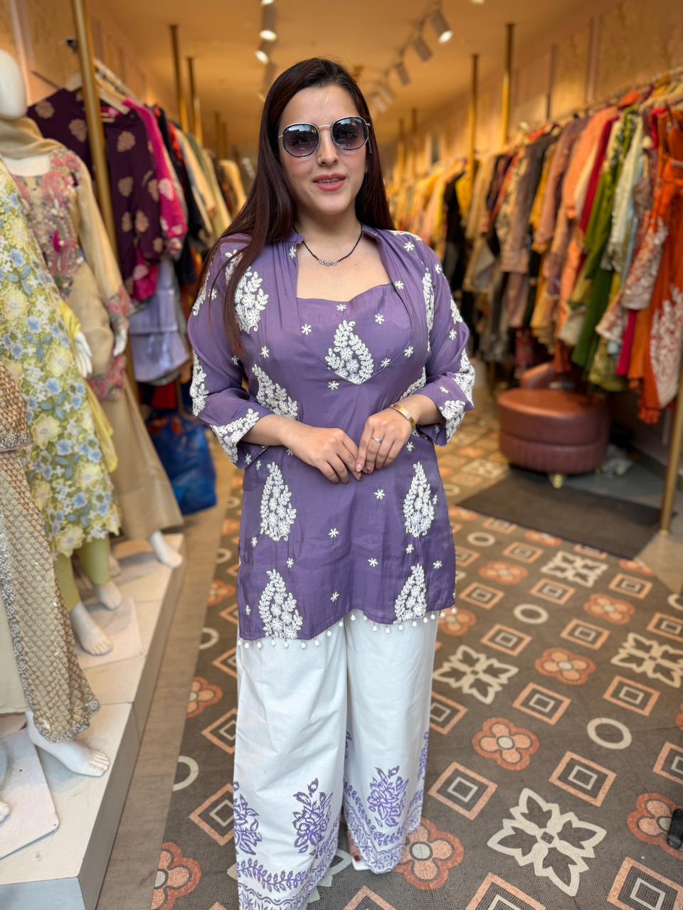 Lave Grace Embroidered Three-Piece Set