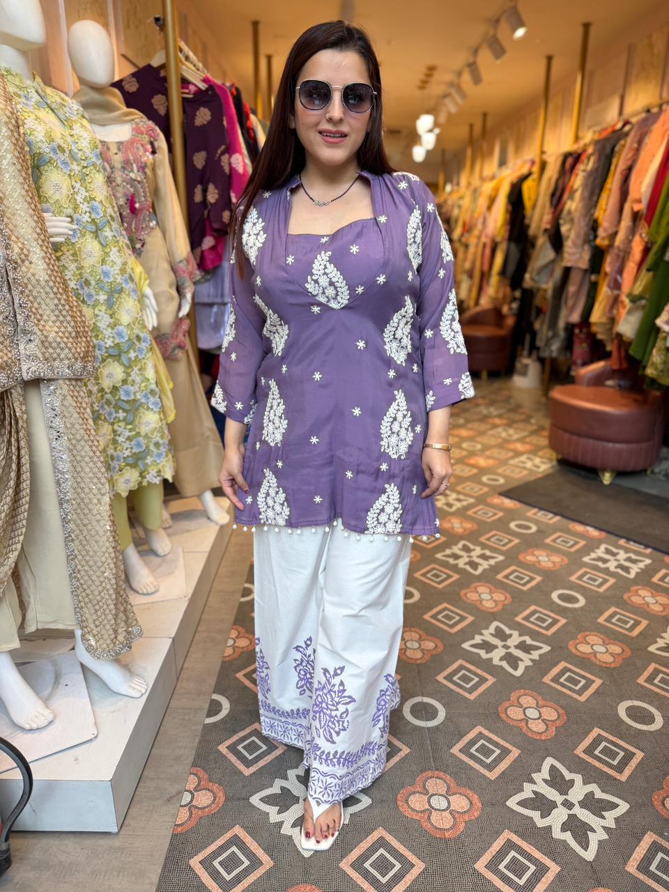 Lave Grace Embroidered Three-Piece Set