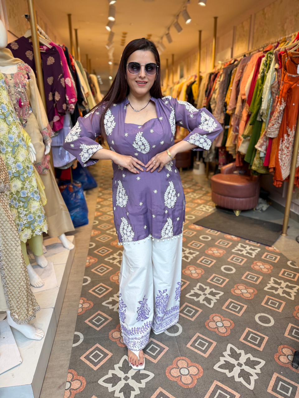 Lave Grace Embroidered Three-Piece Set