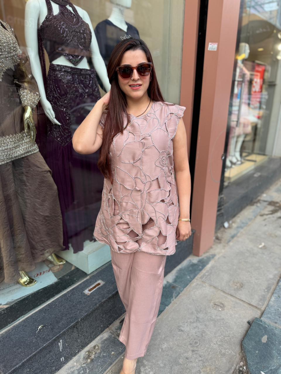Fily Cutwork Co-Ord Set