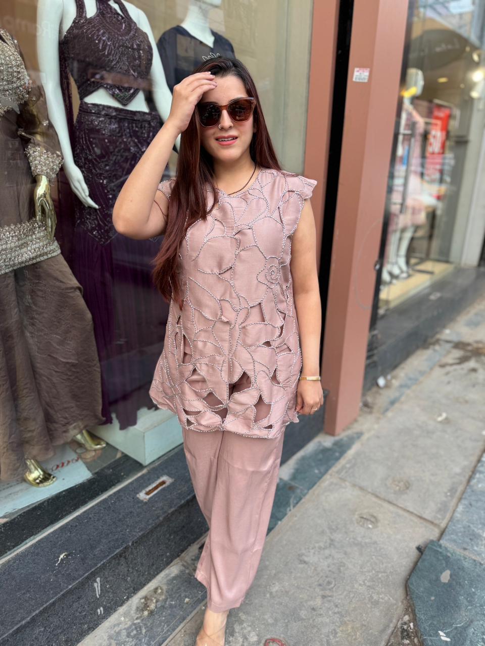 Fily Cutwork Co-Ord Set