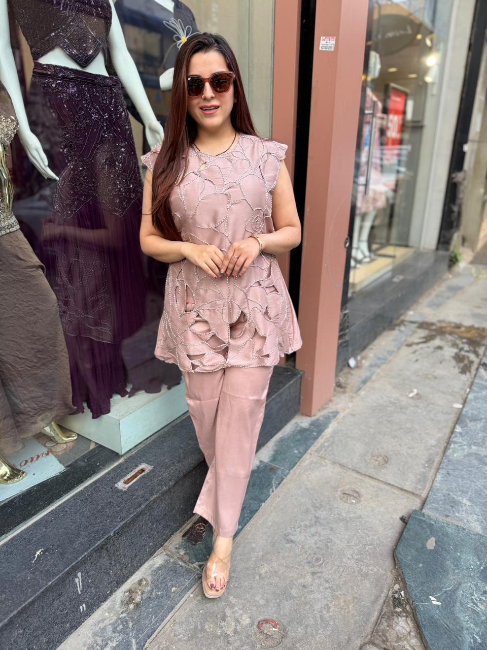 Fily Cutwork Co-Ord Set