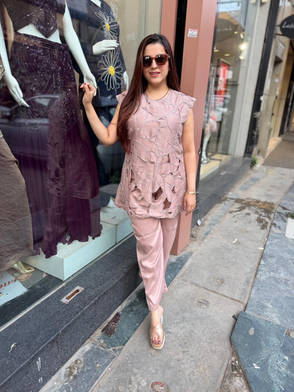 Fily Cutwork Co-Ord Set