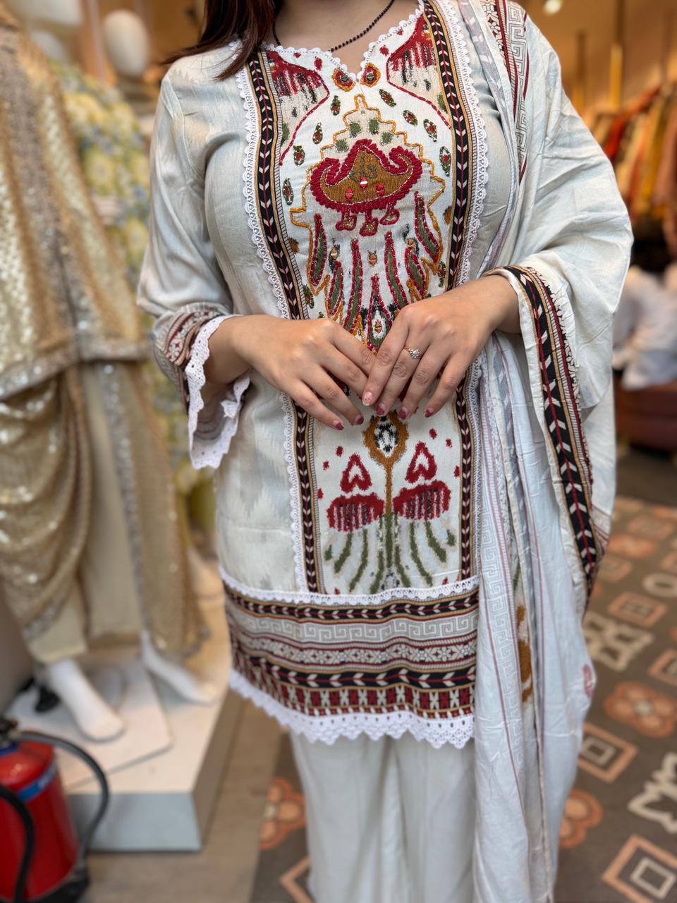 Noor-E- Embroidered Three-Piece Set