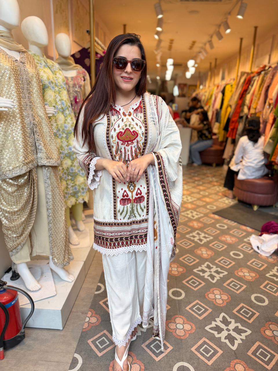 Noor-E- Embroidered Three-Piece Set