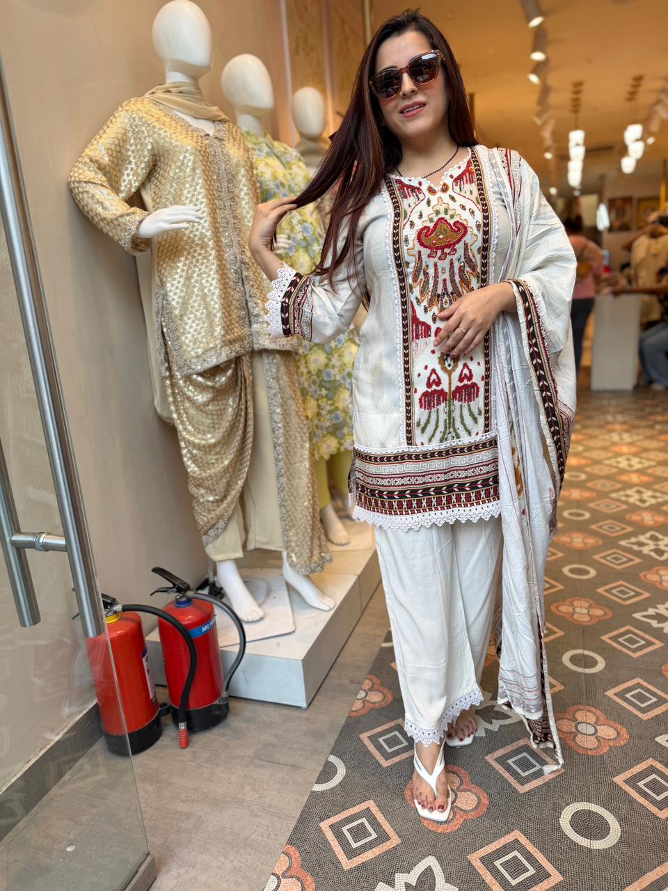 Noor-E- Embroidered Three-Piece Set