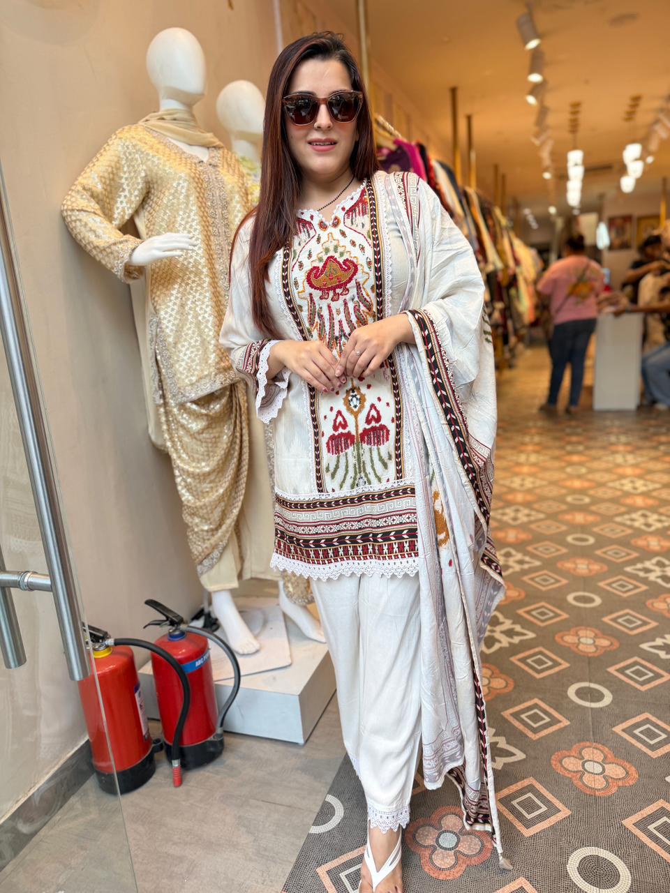 Noor-E- Embroidered Three-Piece Set