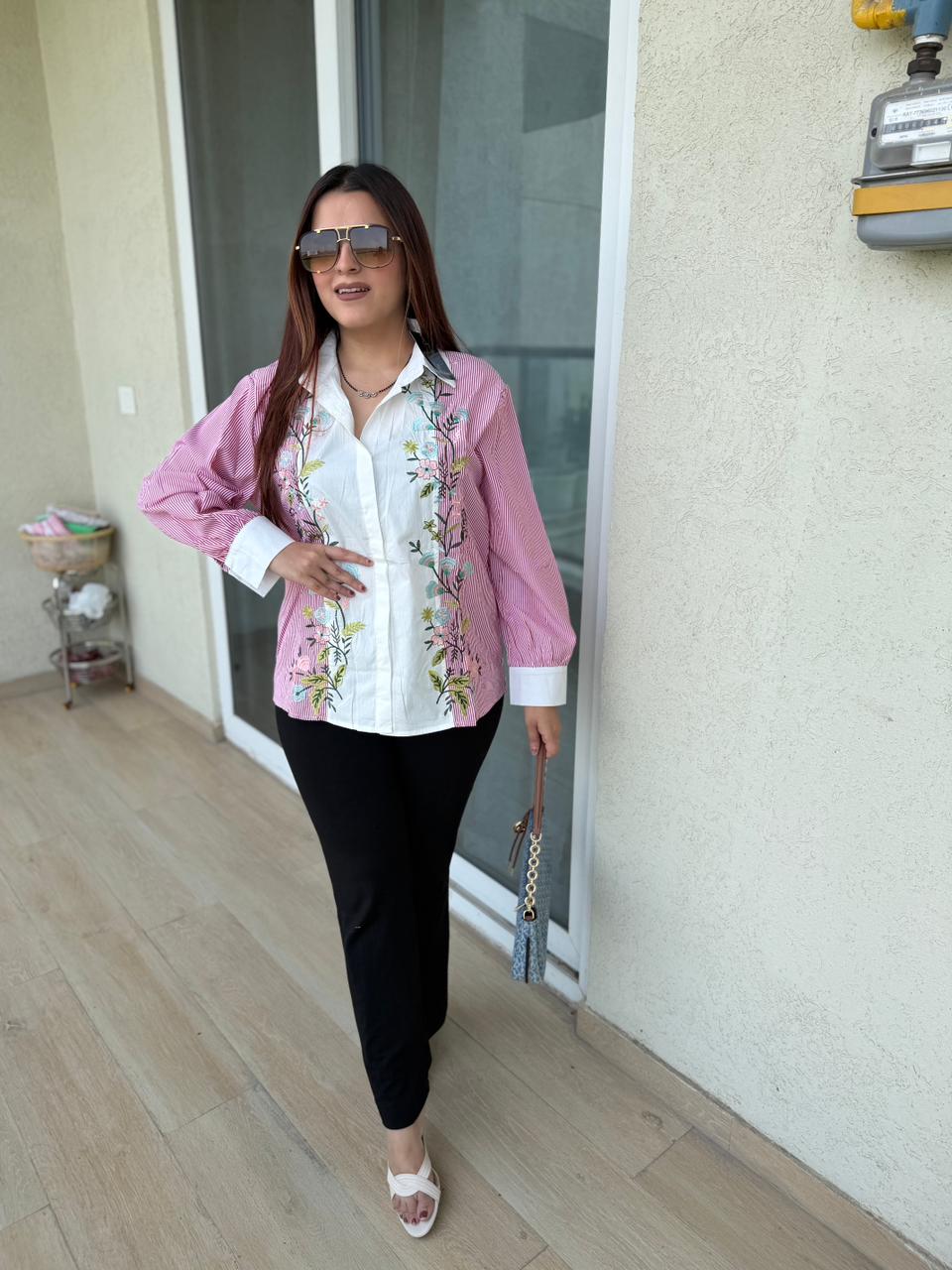 Semi Embroidered Shirt