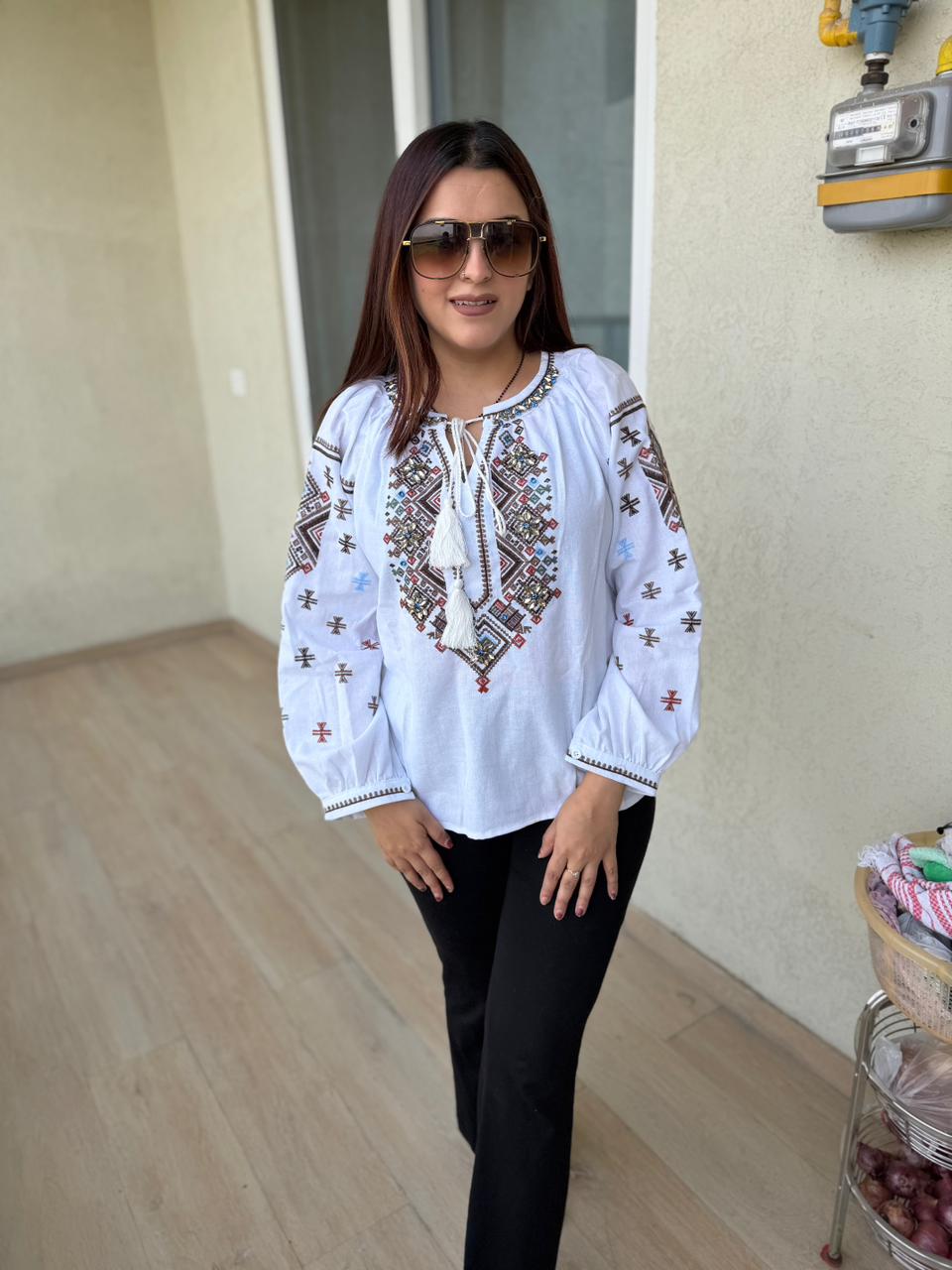 Desert Jewel Embroidered Boho Top