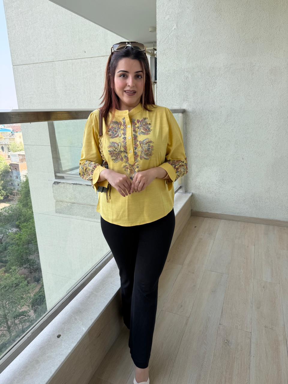 Sunshine Royale Embellished Kurti Top