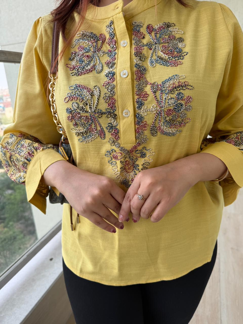 Sunshine Royale Embellished Kurti Top