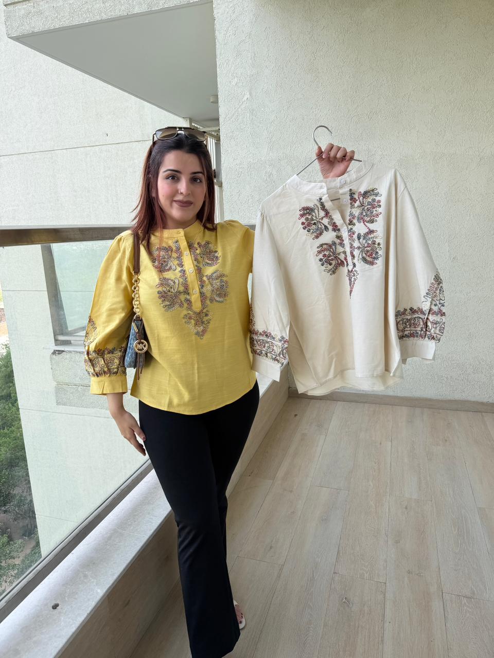 Sunshine Royale Embellished Kurti Top