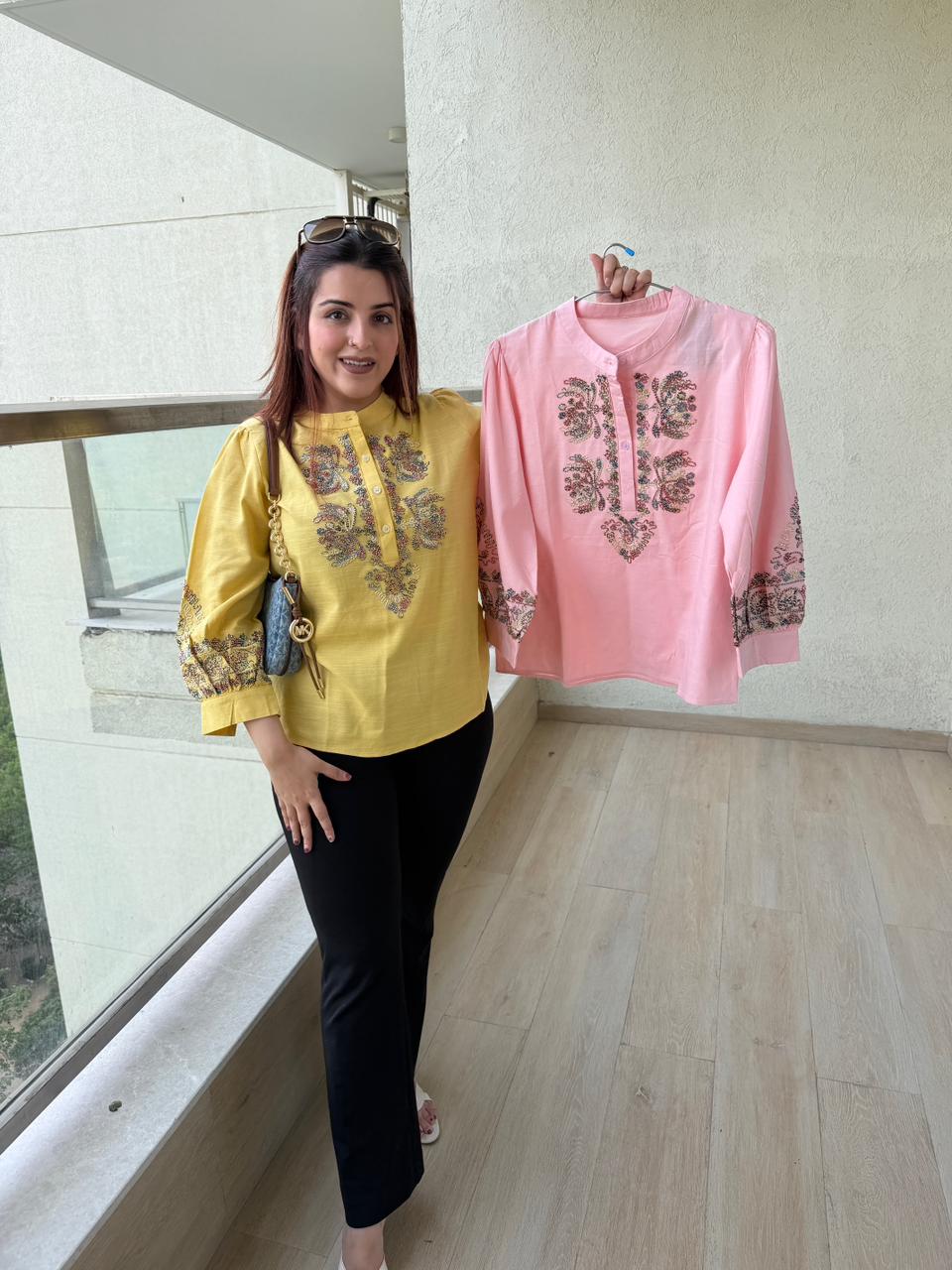 Sunshine Royale Embellished Kurti Top