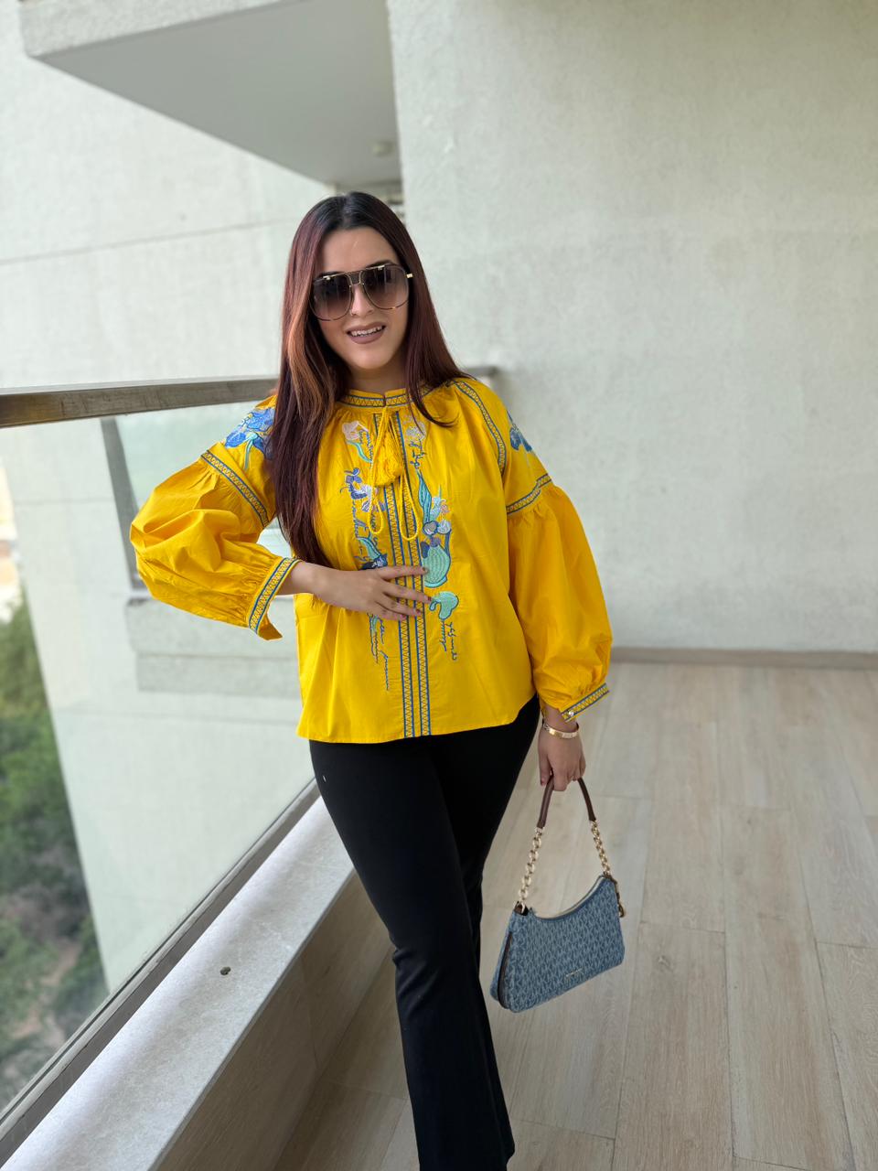 Sunshine Royale Embellished Kurti Top