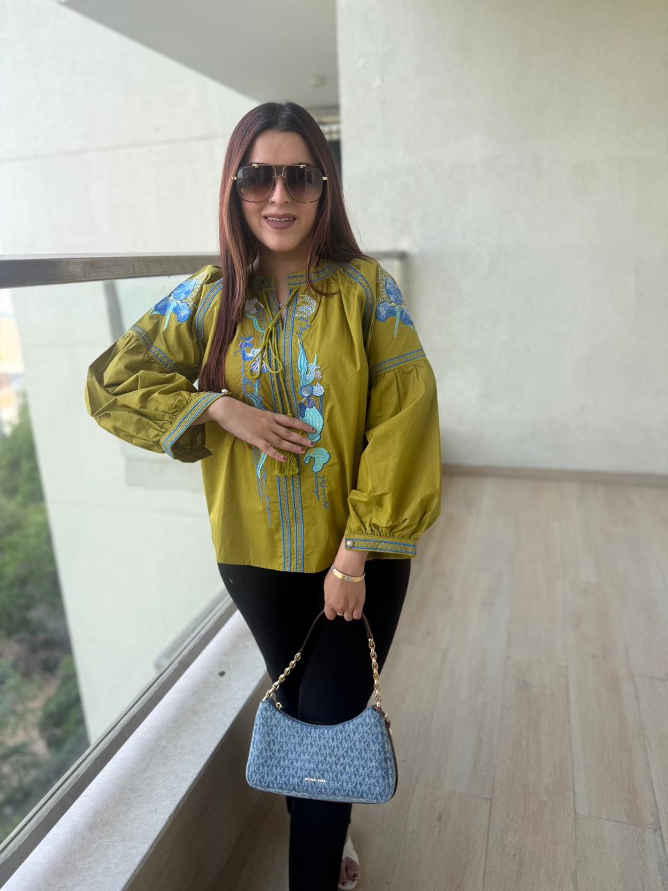 Sunshine Royale Embellished Kurti Top