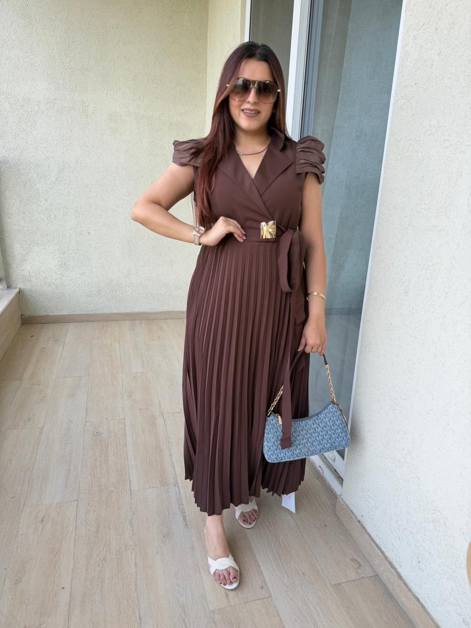 Mini Pleated Maxi Dress