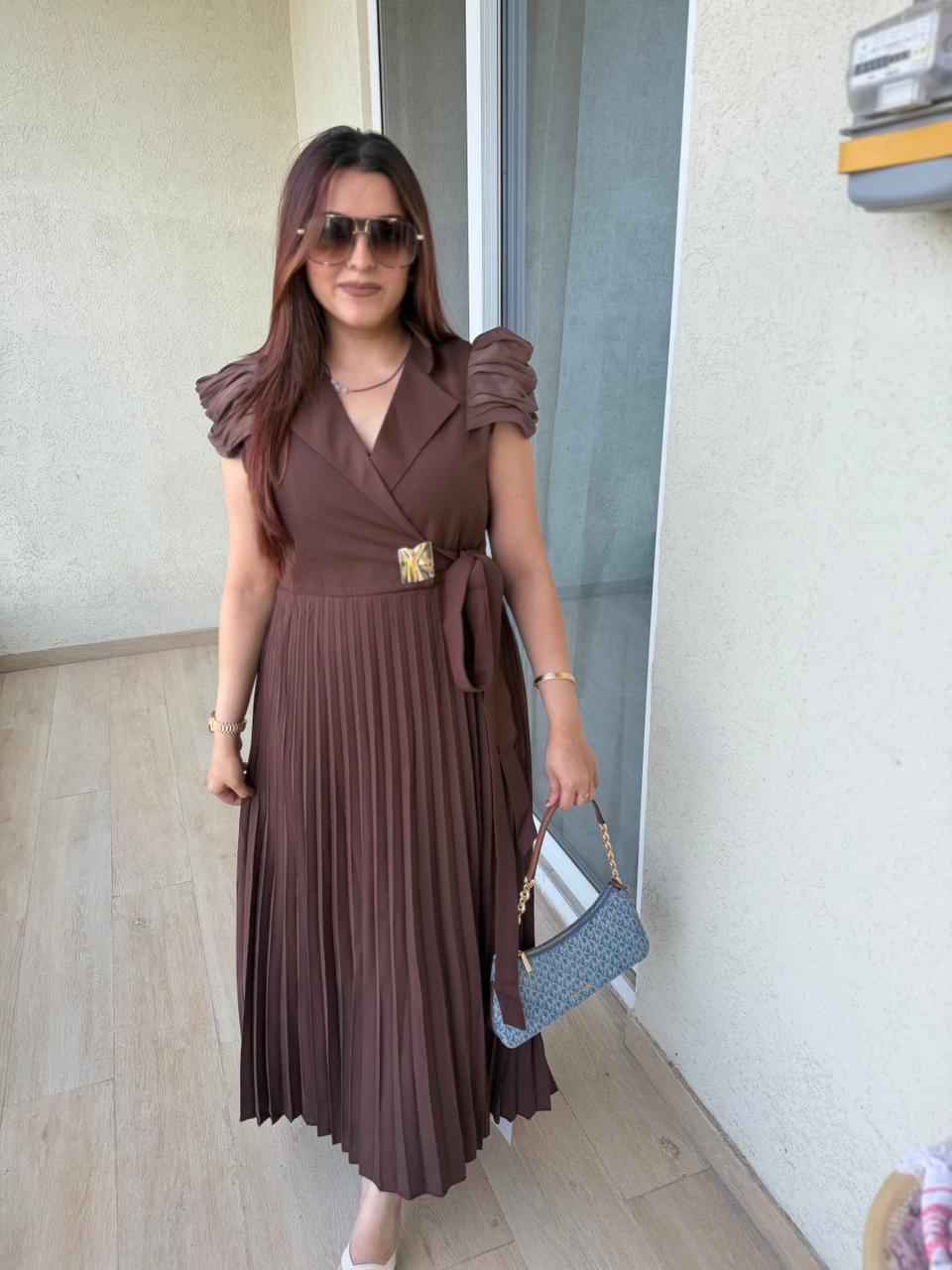 Mini Pleated Maxi Dress