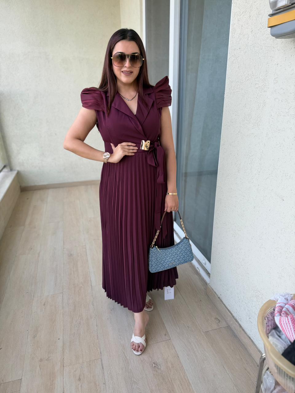 Mini Pleated Maxi Dress