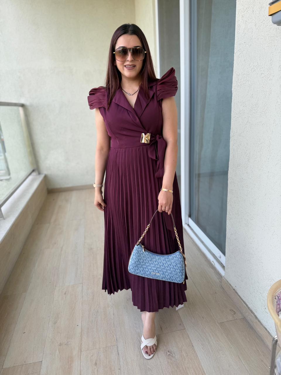 Mini Pleated Maxi Dress