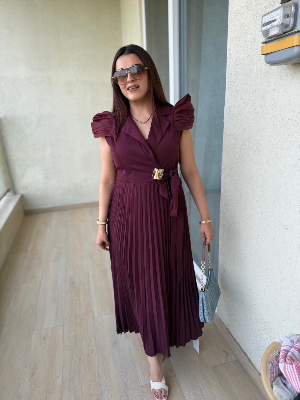 Mini Pleated Maxi Dress