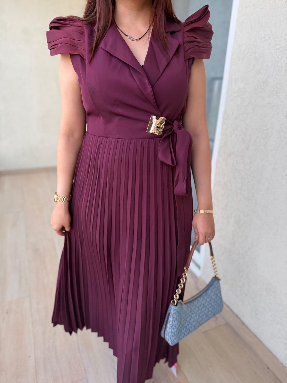 Mini Pleated Maxi Dress