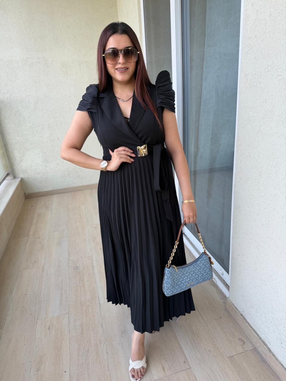 Mini Pleated Maxi Dress