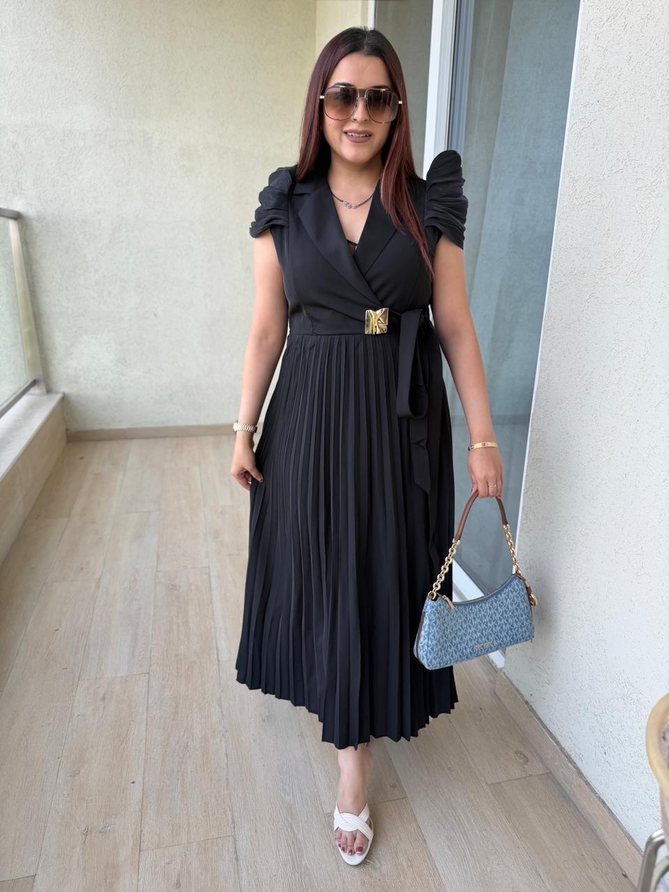 Mini Pleated Maxi Dress