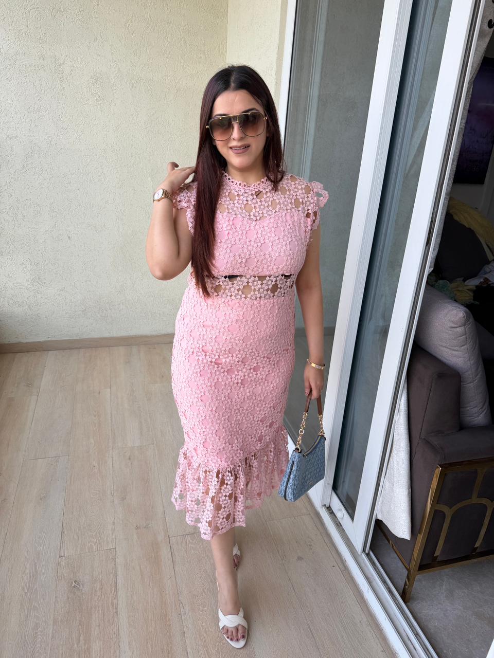 Roma Lace Midi Dress