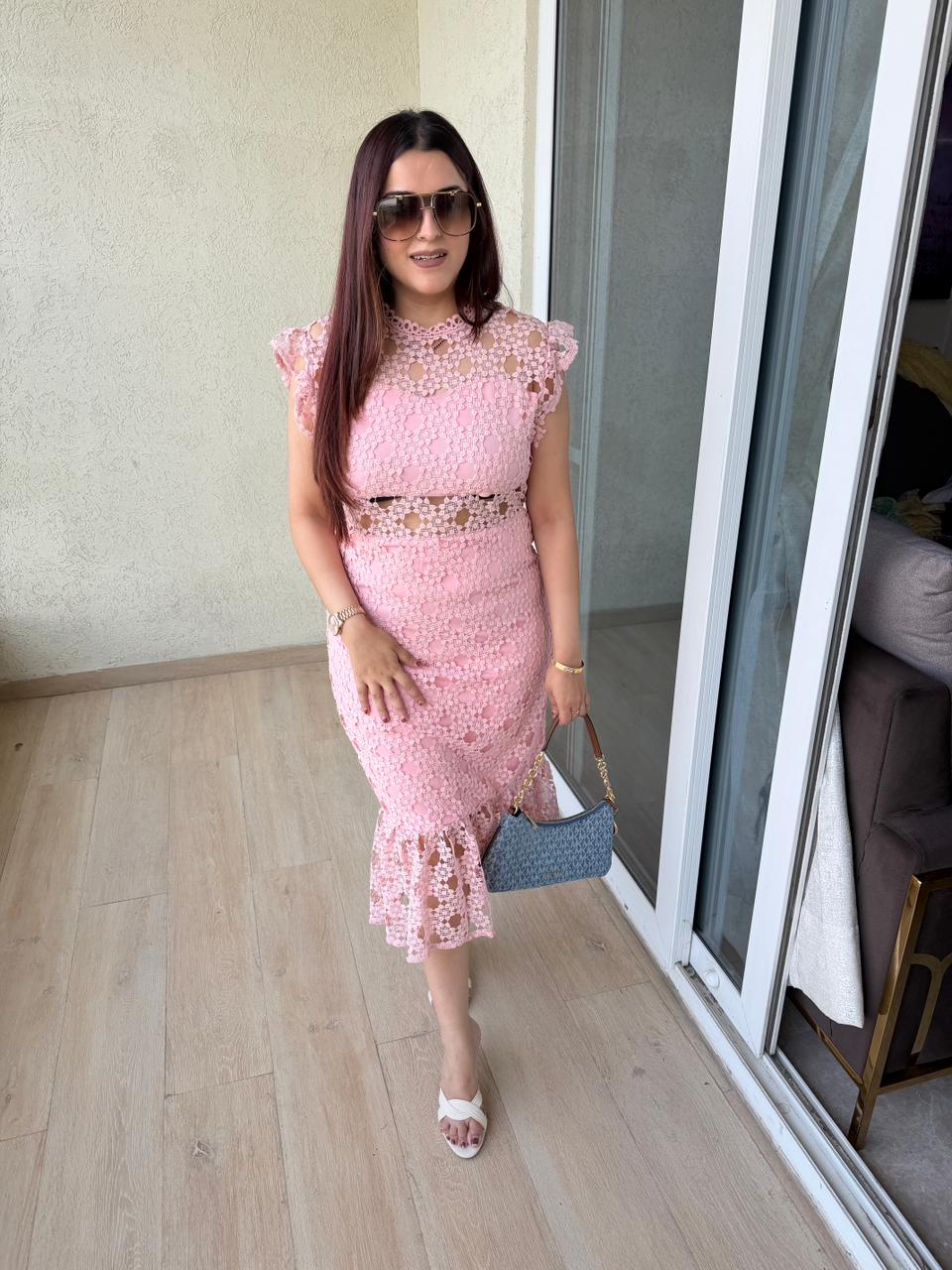 Roma Lace Midi Dress