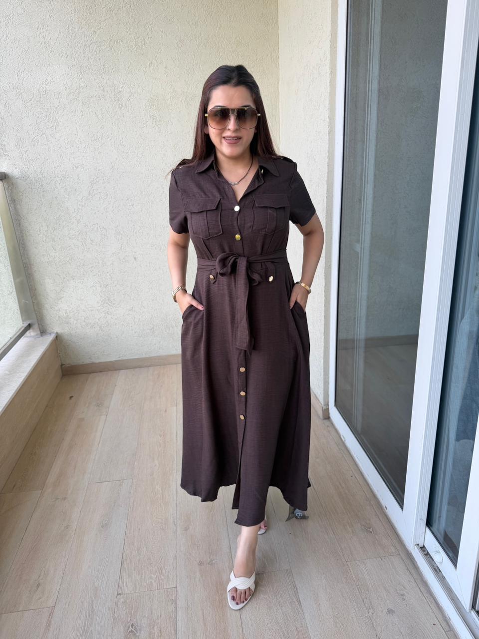 Luxe Utility Maxi Dress