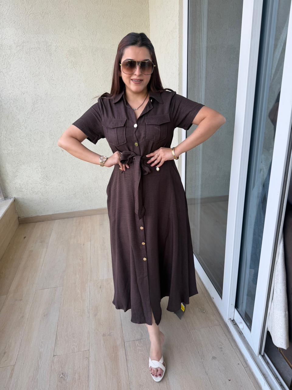 Luxe Utility Maxi Dress