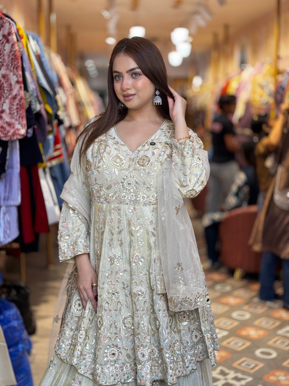 Blossom Embroidered Sharara Set