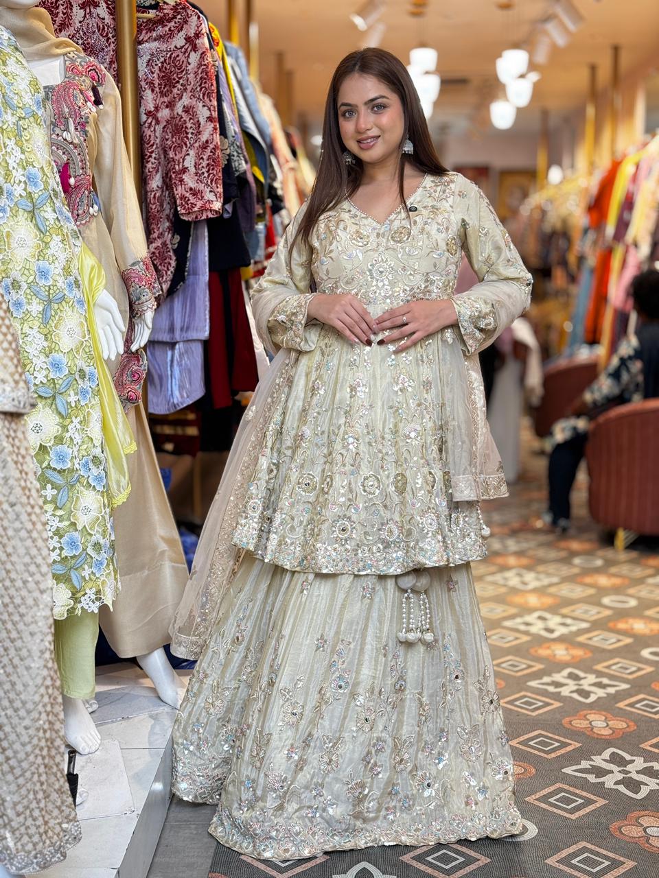 Blossom Embroidered Sharara Set
