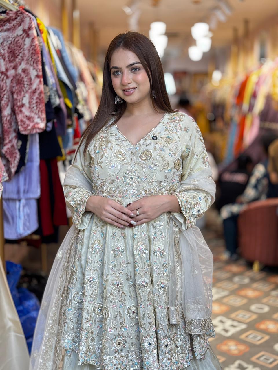 Blossom Embroidered Sharara Set