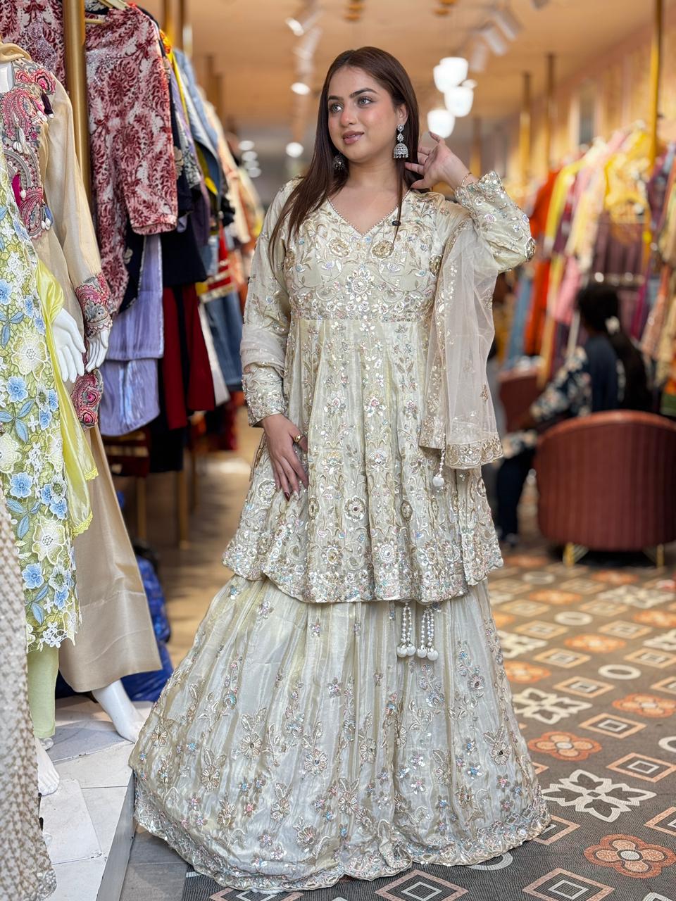 Blossom Embroidered Sharara Set