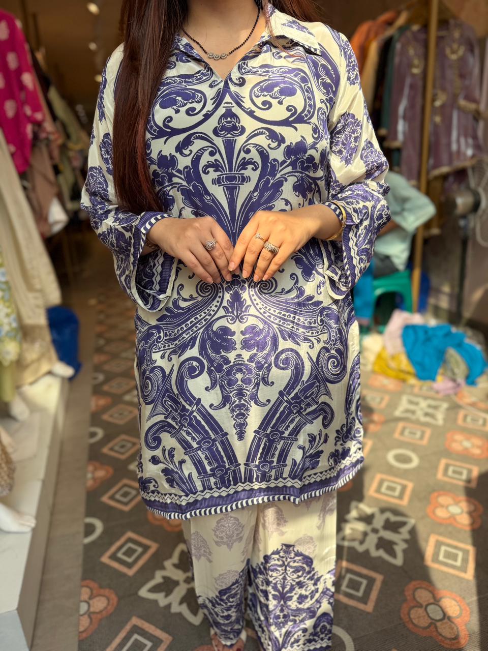 Royal Sapphire Printed Co-Ord Set