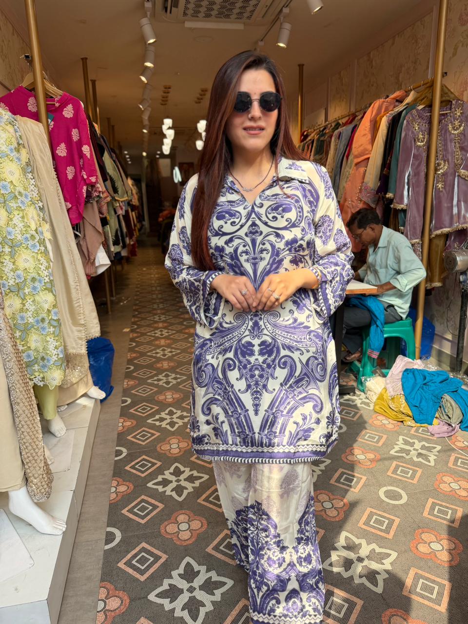 Royal Sapphire Printed Co-Ord Set