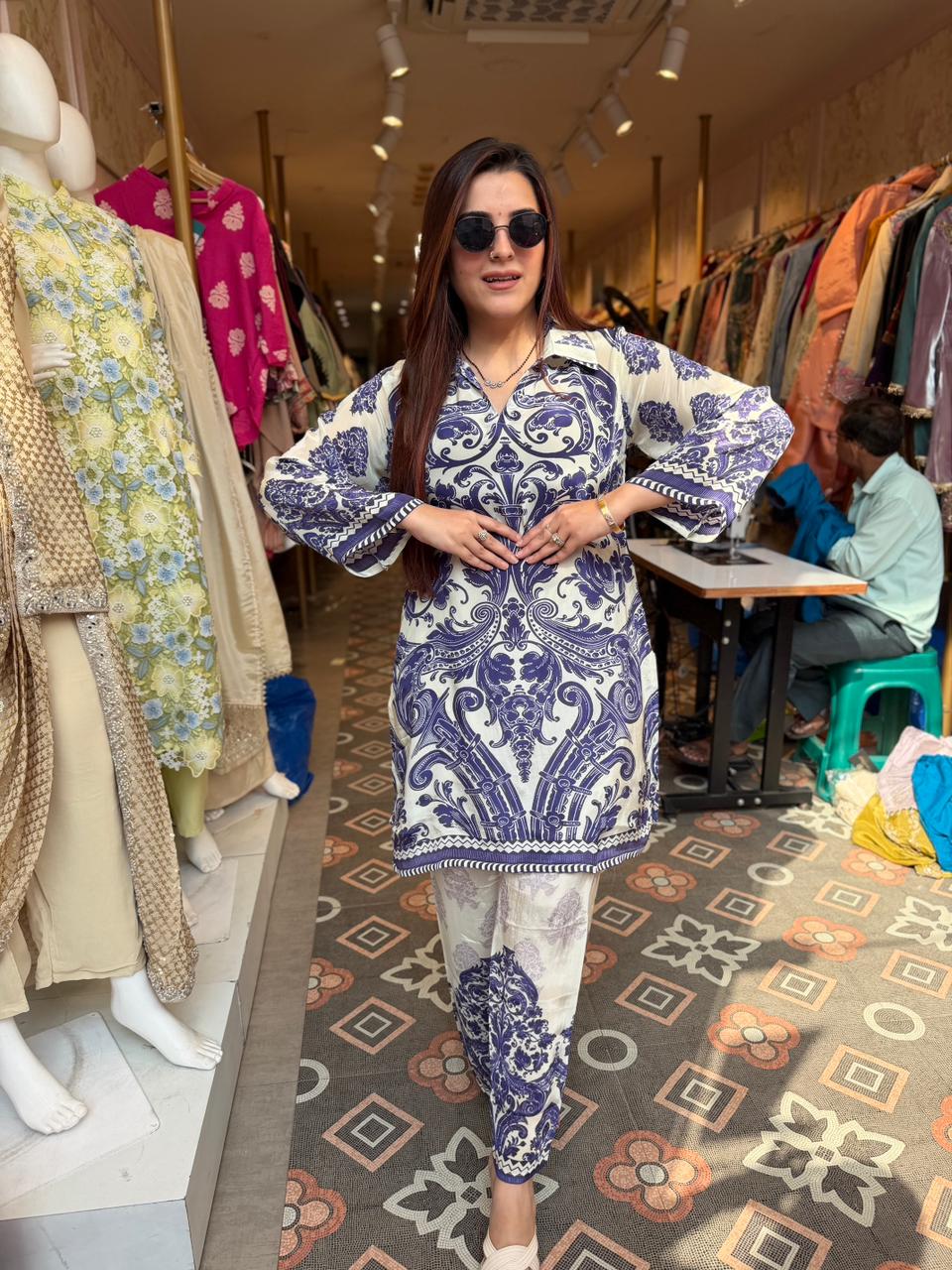 Royal Sapphire Printed Co-Ord Set