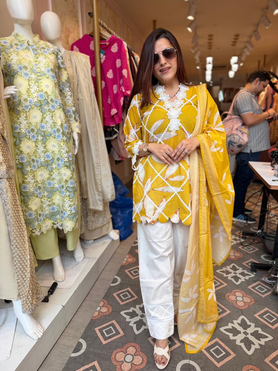 Sunflower Bloom Lawn Suit Set