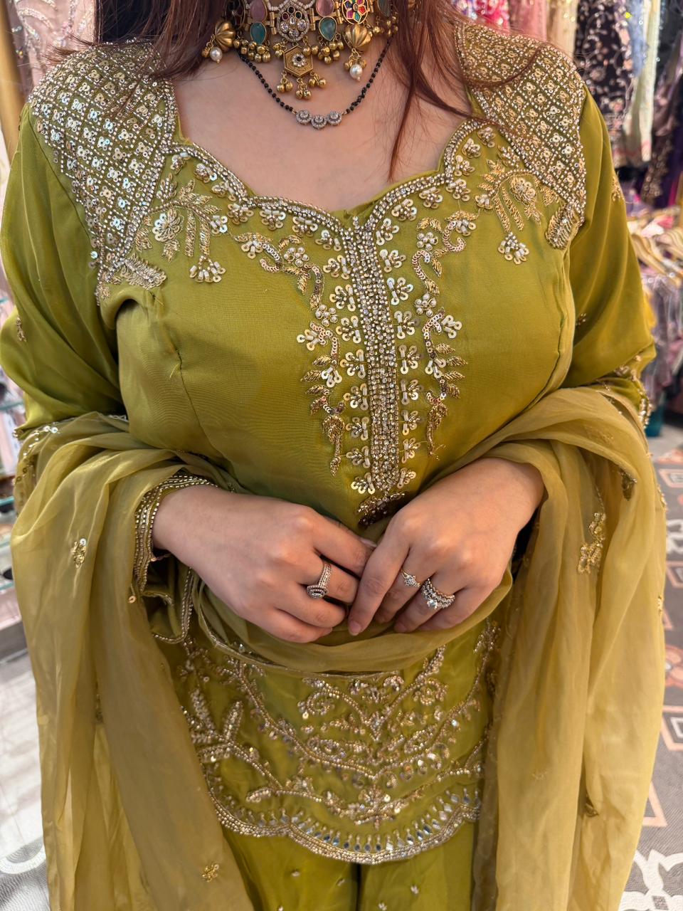 Heavily Embellished Sharara Set