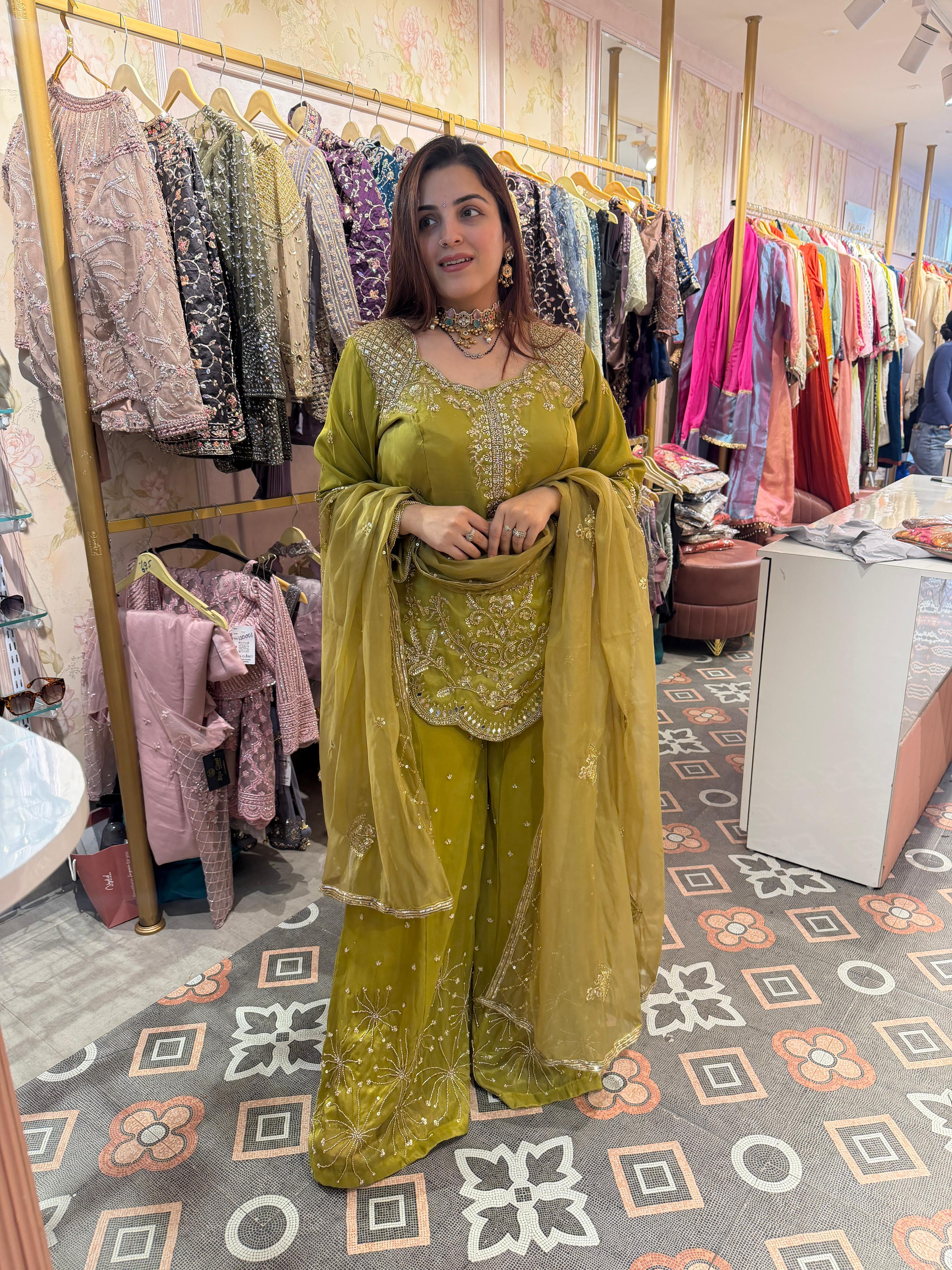 Heavily Embellished Sharara Set