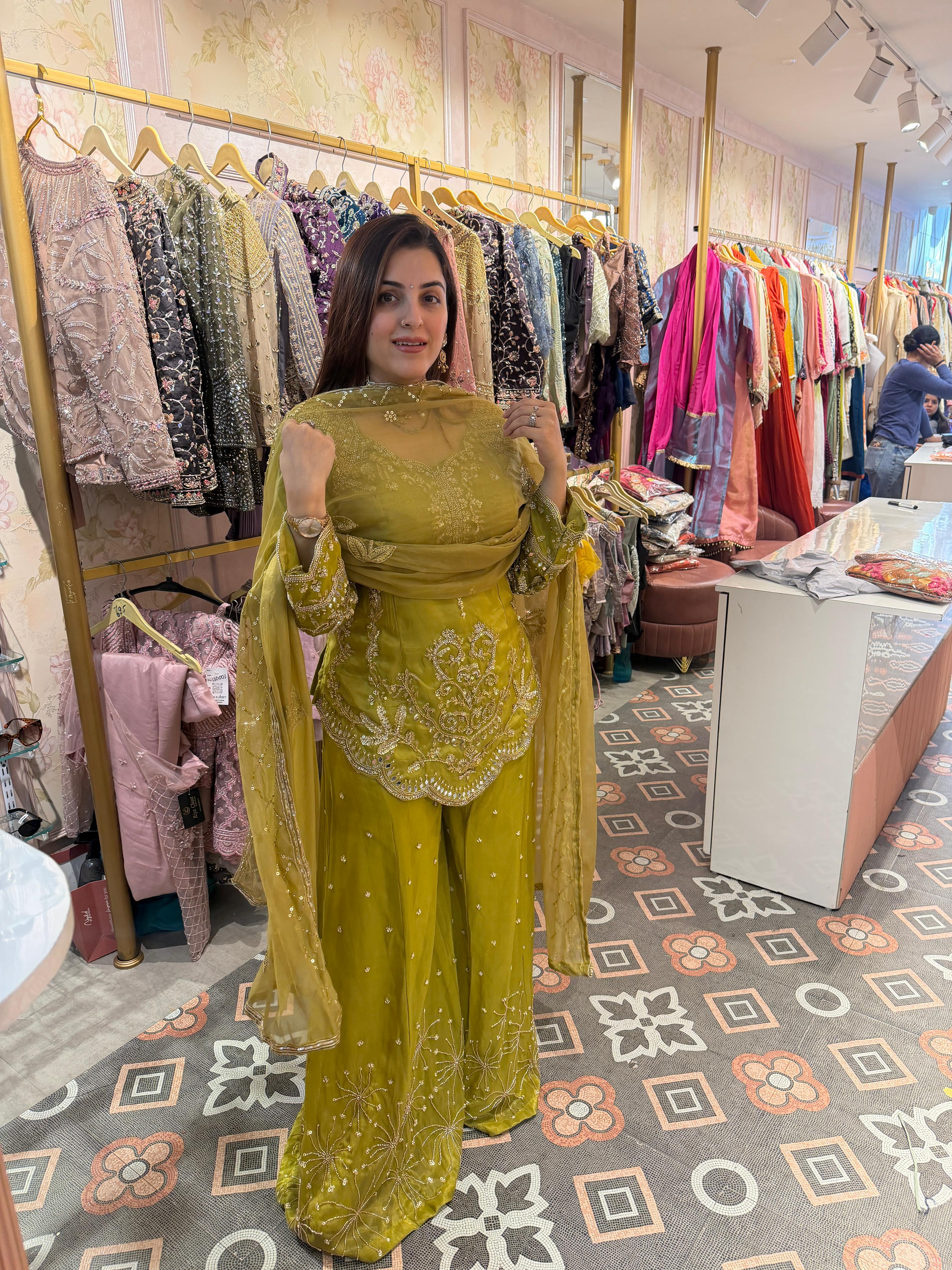 Heavily Embellished Sharara Set