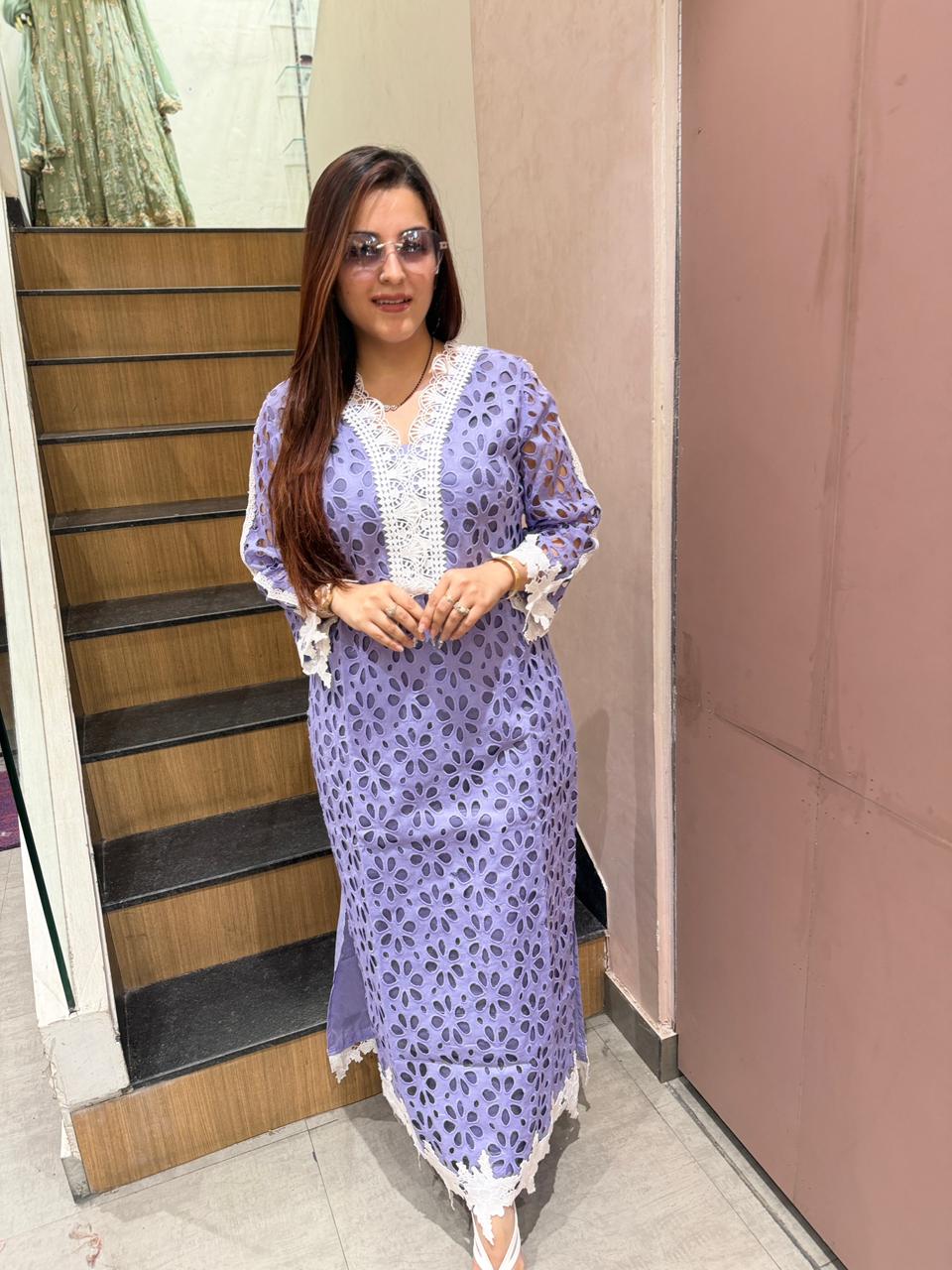 Luxe Cutwork Kurta Set