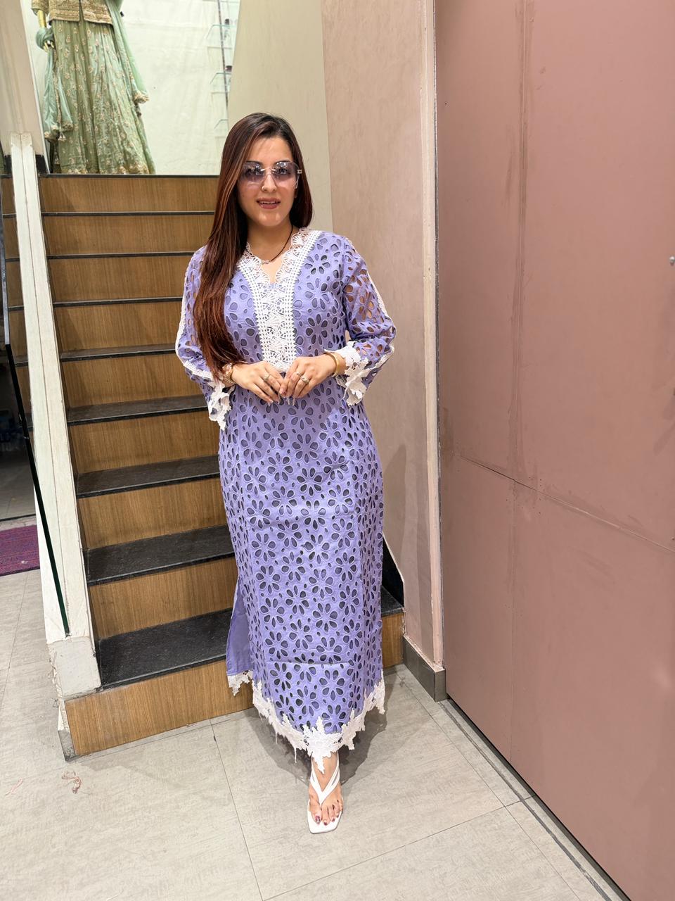 Luxe Cutwork Kurta Set