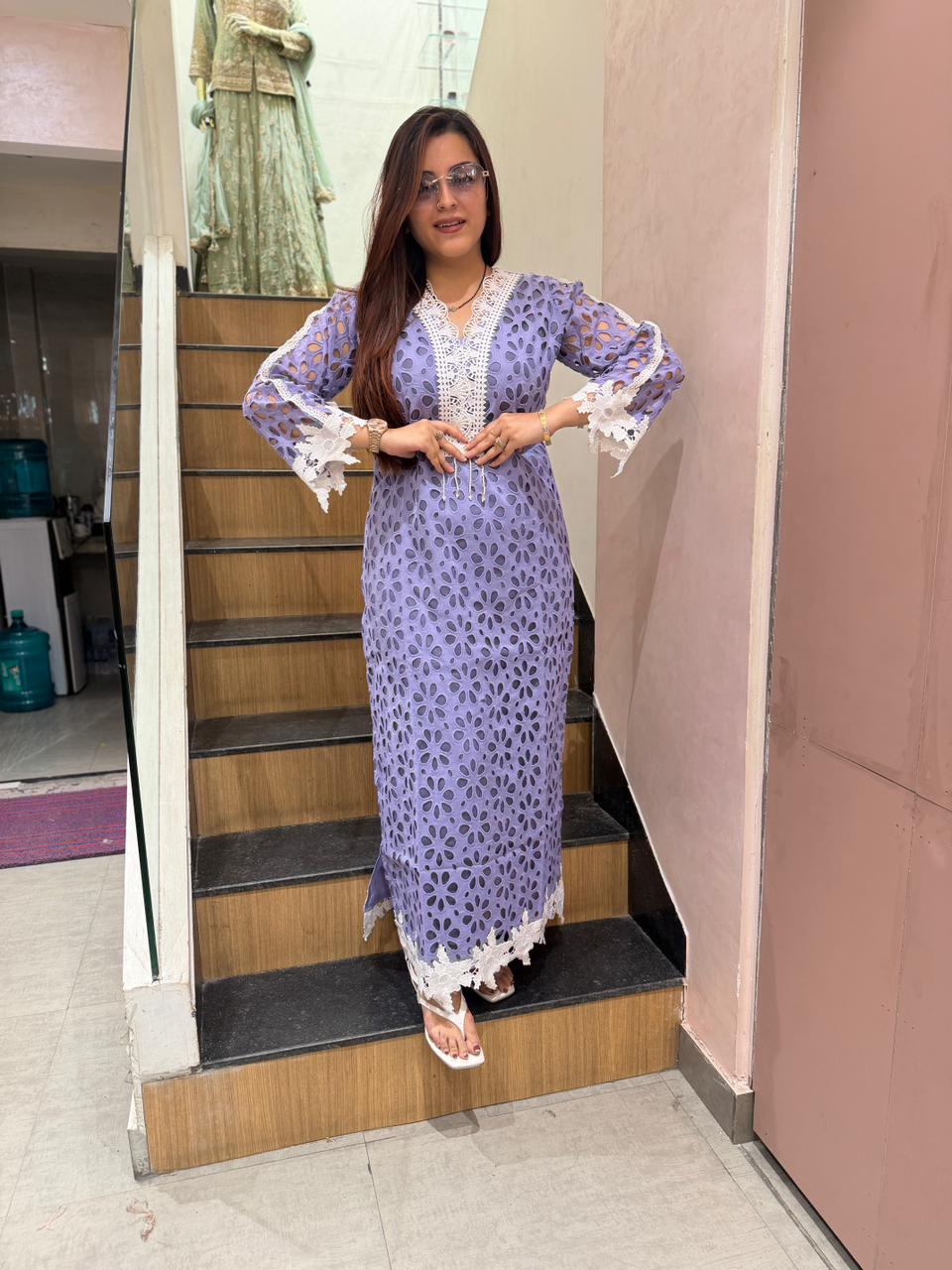 Luxe Cutwork Kurta Set