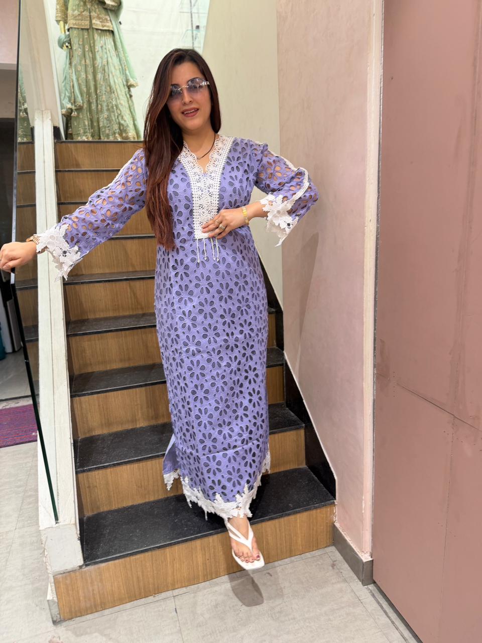 Luxe Cutwork Kurta Set