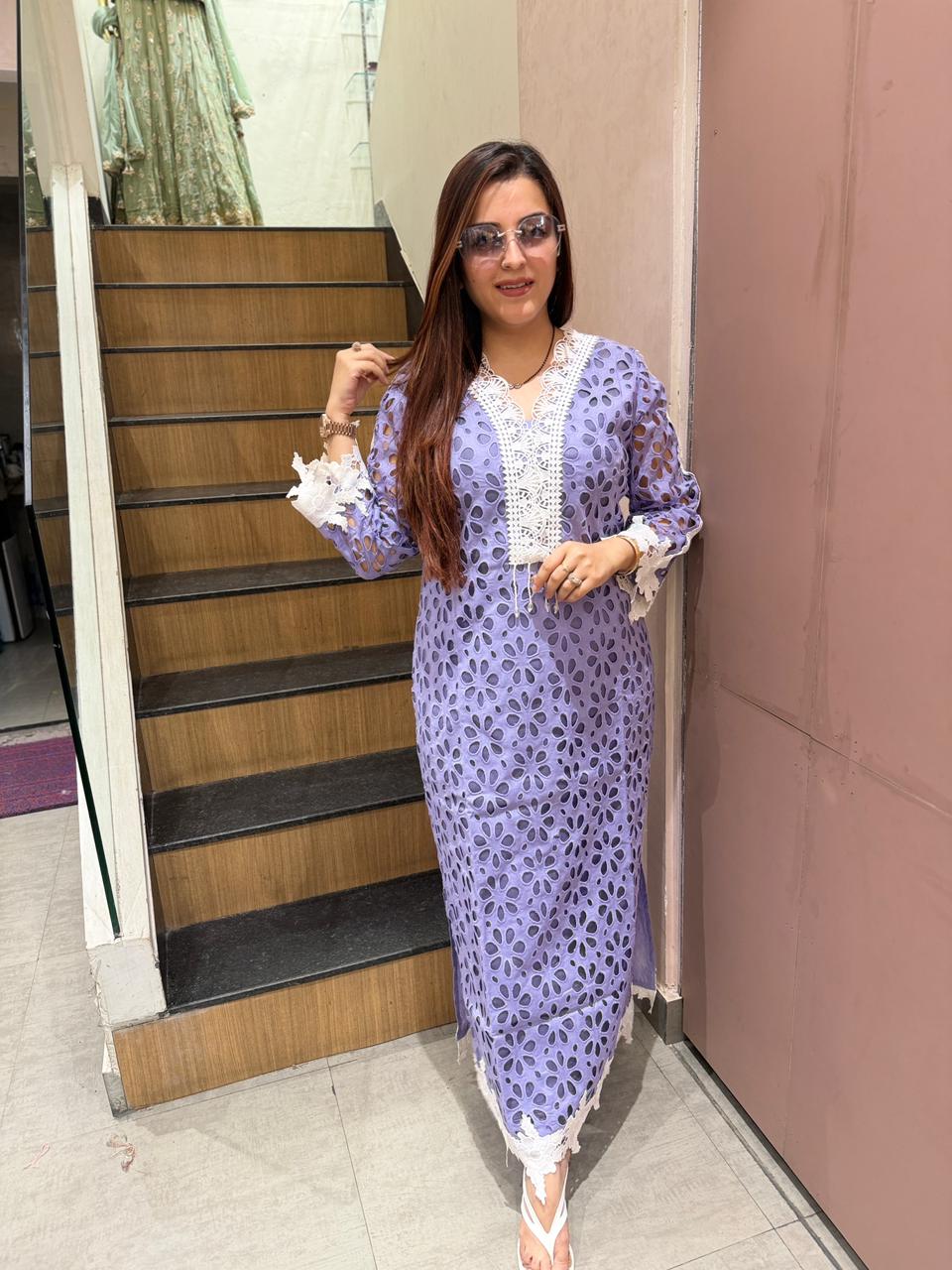 Luxe Cutwork Kurta Set