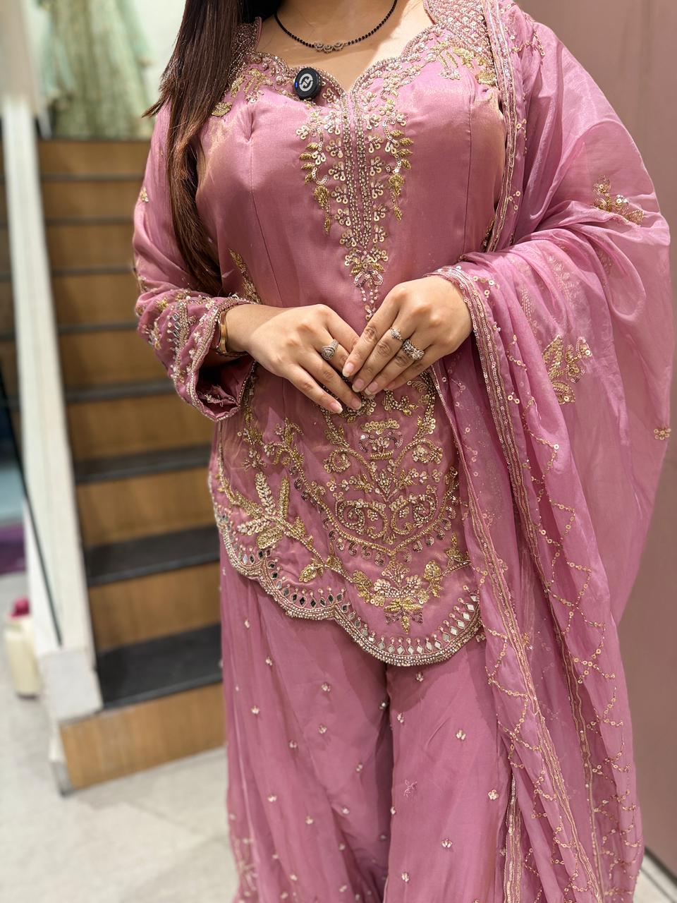 Heavily Embellished Sharara Set